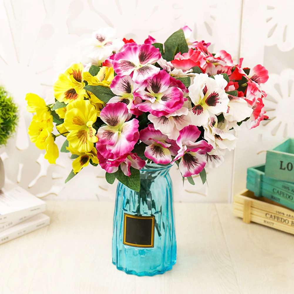 Искусственный цветок Pansy сад DIY сценический вечерние реквизиты для украшения