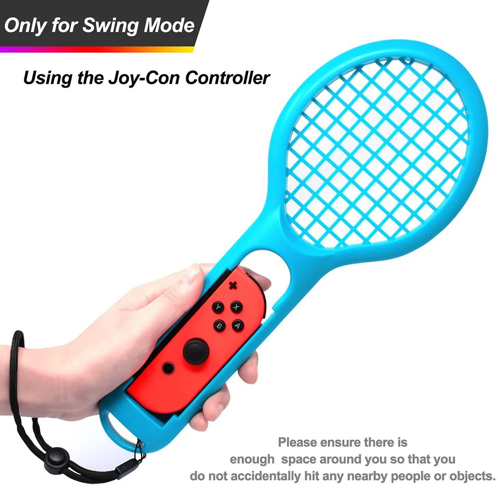 

1 Pair Tennis Racket Racquet Motion Sensing Fun Game Tennis Racket Accessories Fit For Nintendo Switch NS Joy-Con Controllers