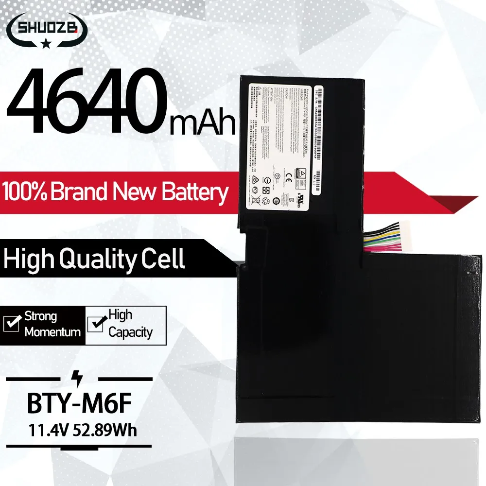 BTY-M6F ноутбук Батарея для MSI GS60 серии MS-16H2 MS-16H4 2PL из 2 предметов 2PE 2QC 2QD 2QE 6QC 6QE 6QC-257XCN 11
