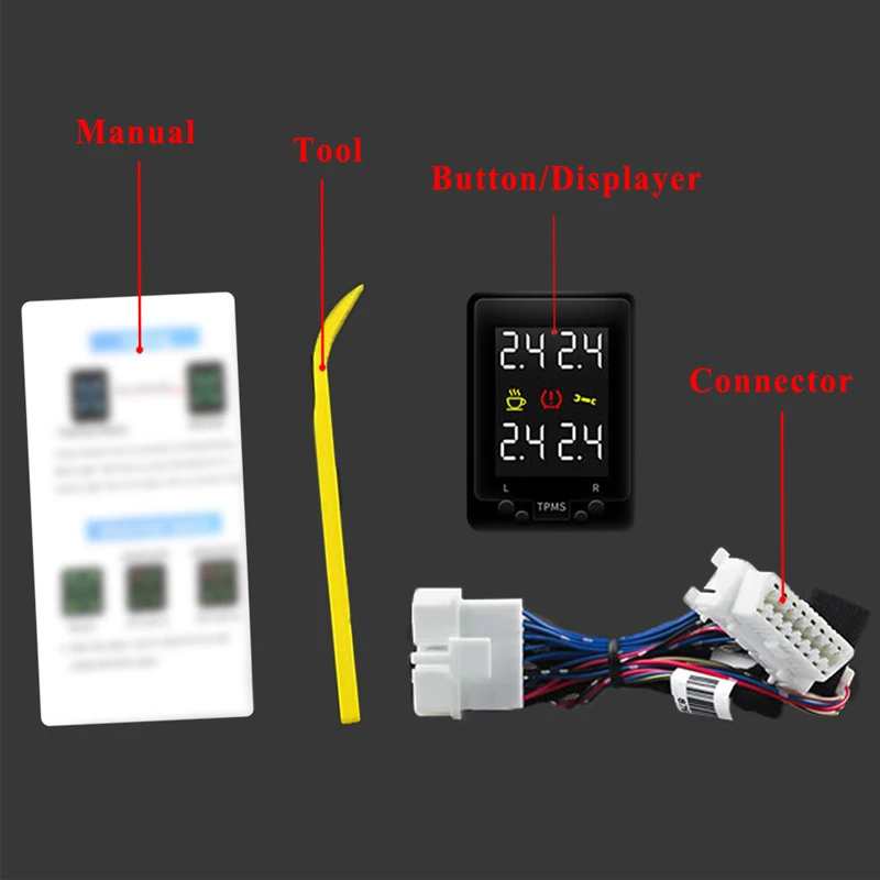 Без датчика OBD TPMS цифровой монитор давления в шинах Безопасный блок аксессуары для шин для Toyota CH-R CHR Hybrid