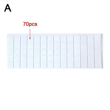 

70 pcs/set Anti Slip Gel Sticker Mini Acrylic Double-sided Sticky Reusable Grip Square/ Tape Round Tape Adhesive Multi-func Q8P4