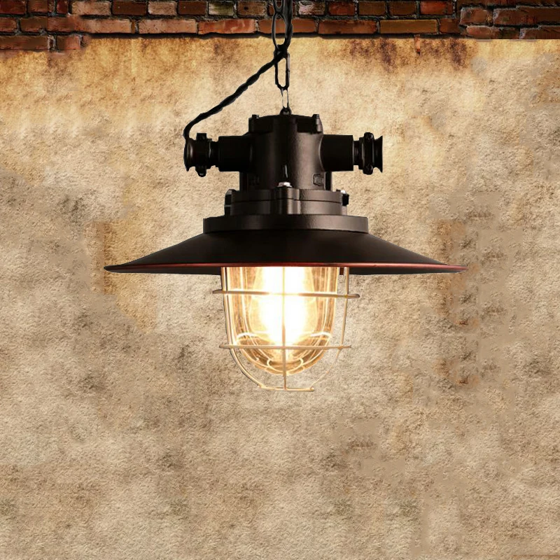 Amercian Retro Loft Pendant Lamp Vintage Chandelier Iron Cafe Pub Study Office Restaurant Dining Room Kitchen Lighting Lamps