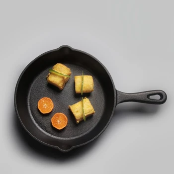 

WCIC Egg Pancake Pot Kitchen Dining Tools Cookware Cast Iron Non-stick Skillet Frying Pan for Gas Induction Cooker