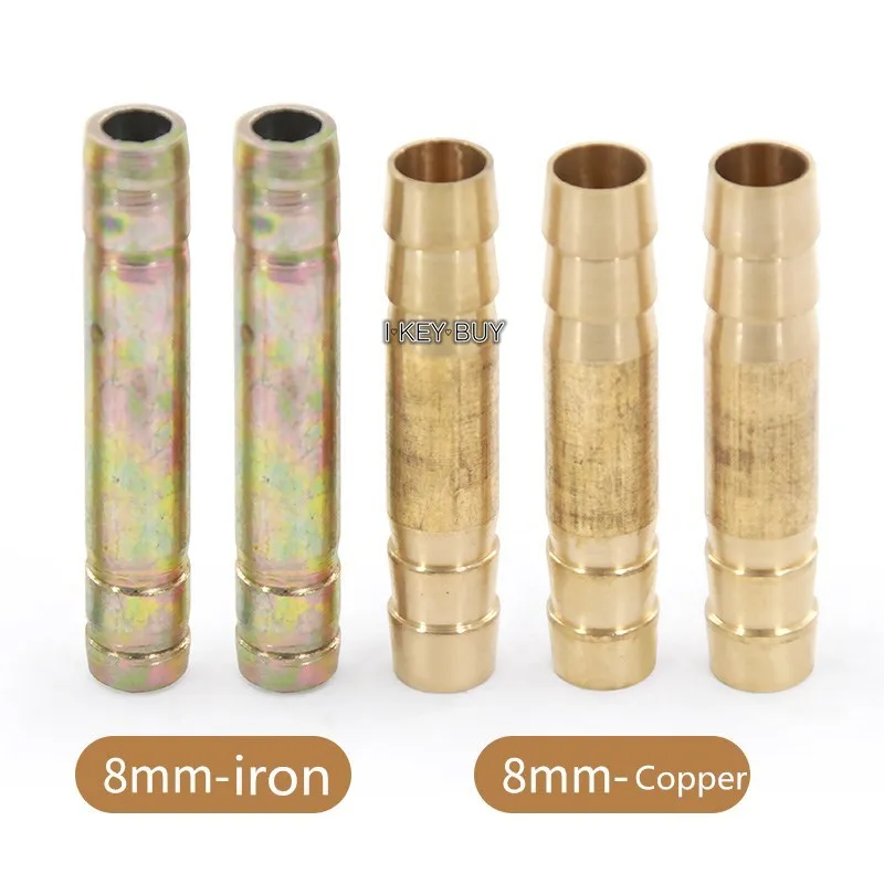 

4 Pieces Oxygen / Acetylene Pipe Joint Connection 8mm Copper Pagoda Quick Plug Straight Gas Pipe Hose Joint