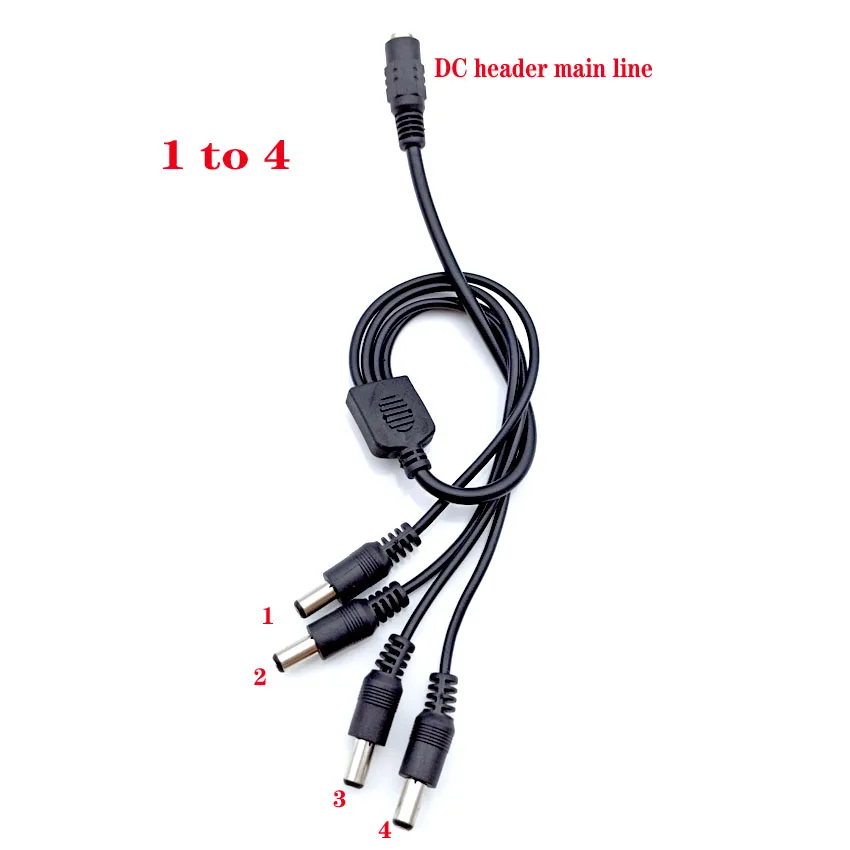 DC power 1 Female to 2 3 4 5 6 8 Male Way разветвленный коннектор для адаптера штекер кабеля 5,5 мм* 2,1 мм 12 В для CCTV камеры светодиодные полосы света