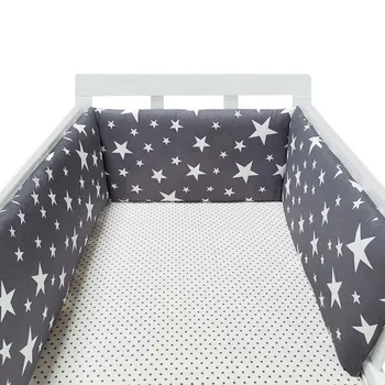 Parachoques Para cama de bebé, tela de algodón, 200x30cm, cuna, juego de cama de cuna, decoración Para habitación de recién nacidos