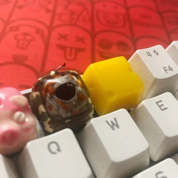 

Customized Cherry Mx Switch Mechanical Keyboard Keycaps Handmade Cheese Design Backlight Resin Keycap OEM Key Cap Yellow Color