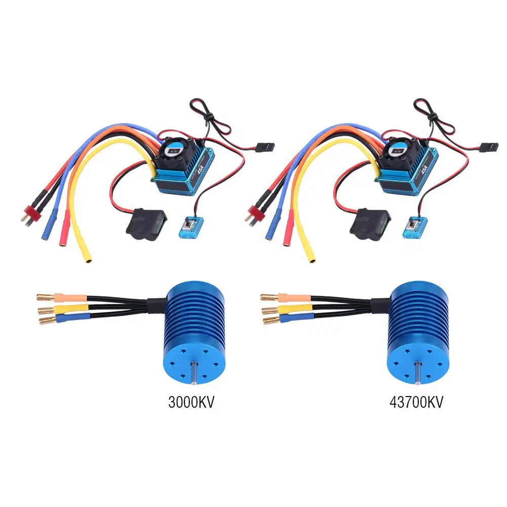 

Hot Rcharlance Splashproof Brushless Set F540 3000KV 4370KV Motor + 45A ESC for 1/10 Scale RC Car 4 poles 12 slots high torque m