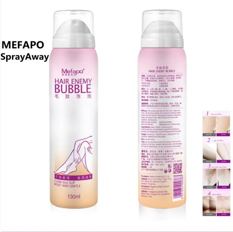 

SprayAway Painless Hair Removal Cream Depilatory Cream Smooth Skin Body Master Removal Cream Foam Mousse