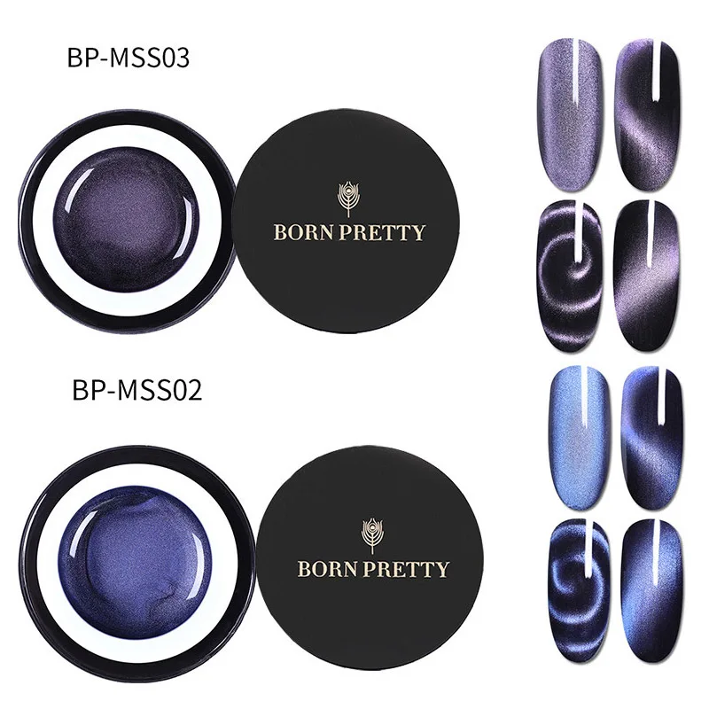 Set 17 BORN PRETTY 5D Гель-лак для ногтей с эффектом «кошачий глаз» 5 мл Магнитный замачивающий УФ гель-Лаки звездное небо нефритовый эффект лак черная основа - Цвет: Set 17