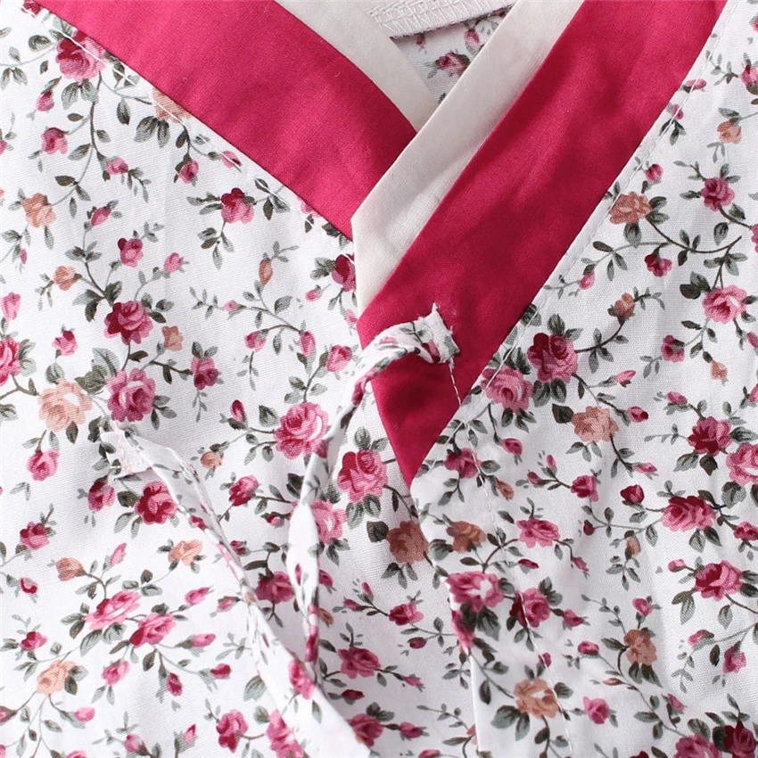 Новый Традиционный корейский Костюм ханбок для маленьких девочек Модное