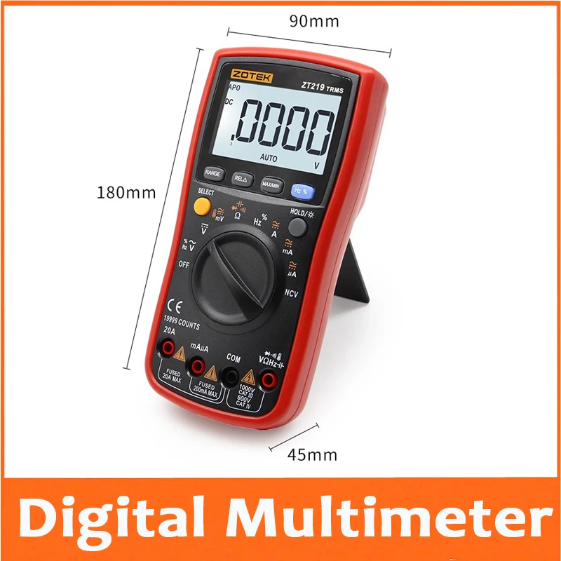 

Counts True-RMS Auto Range Digital Multimeter AC/DC Voltage Current Voltmeter Capacitance Ohm Diode Meter