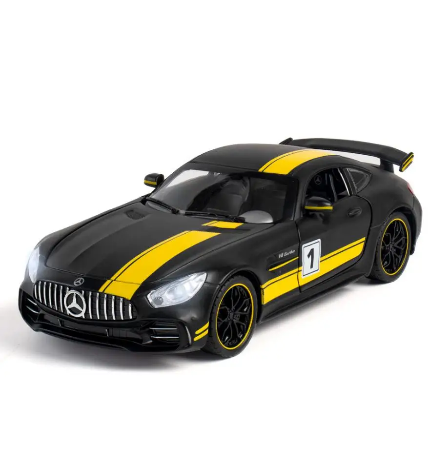 Моделирование Горячие 1:24 Масштаб колеса автомобиля benz AMG-GTR Металлическая Модель