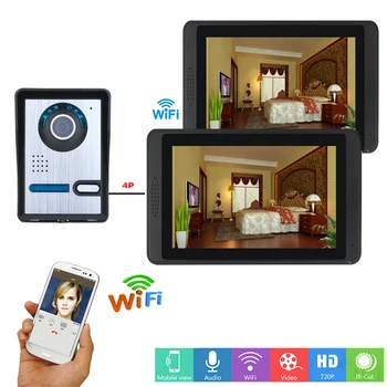 

Yobang Security Video Intercom 7 Inch Monitor Wifi Wireless Video Door Phone Doorbell Intercom IR Camera System Android IOS APP