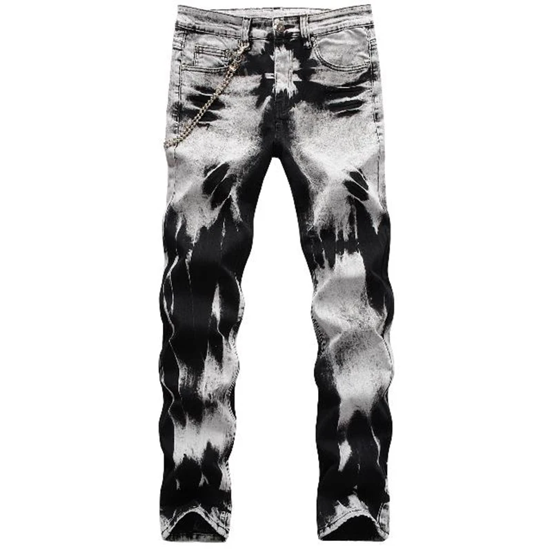 Jeans Chains Mens Men Chain Jeans Pants Trousers 2023 Men's Retro