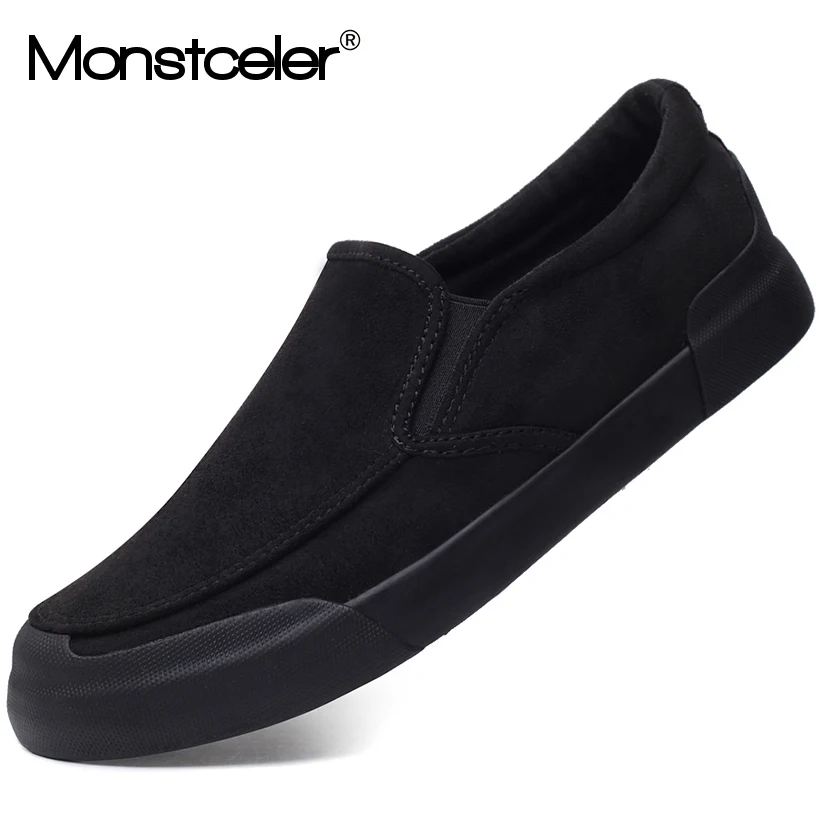 Бренд Monstceler новинка модная мужская Вулканизированная обувь фланелевые слипоны