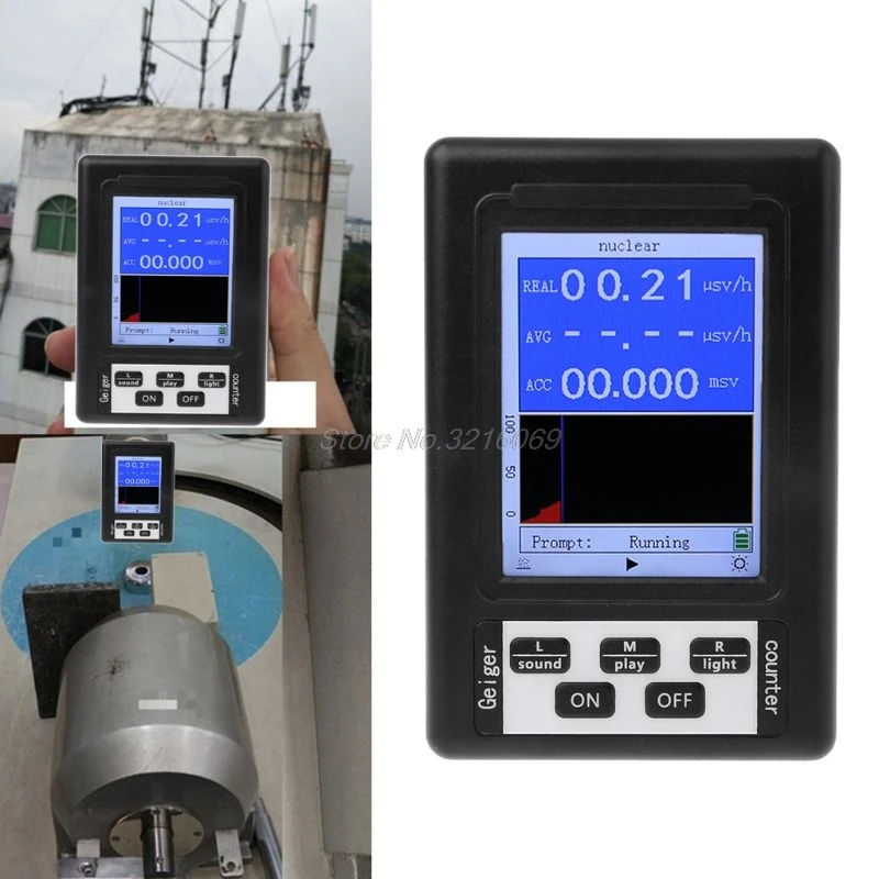 

Upgrade Geiger Counter Nuclear Radiation Detector Personal Dosimeter Marble Tester X-ray Display Screen Radiation Dosimeter