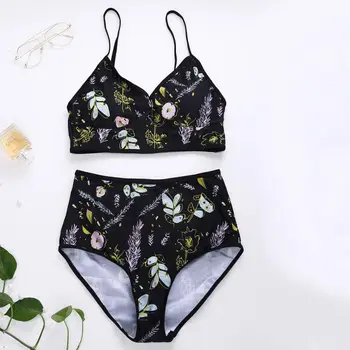 

Black High Waist Bikini Swimwear Women Bandage Brazilian Bikinis Set Push Up Swimsuit Beach bikinis women biquini