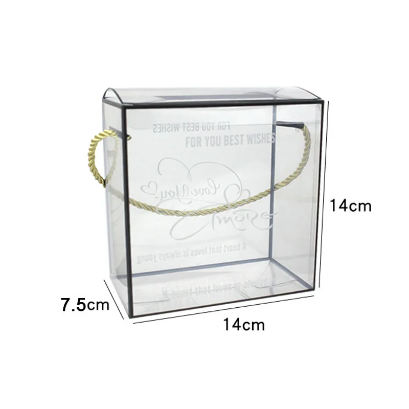 Caja de PVC transparente para dulces embalaje de plástico para fies 