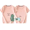 2022 Mother Kids Family Matching Outfit T-Shirts Clothes 100% Cotton Short Sleeve Dinosaurs Cartoon Parent Girls Boys Clothing 5