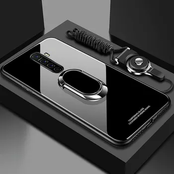 Перейти на Алиэкспресс и купить Для OPPO Realme X2 Pro 6 Pro XT k5 чехол из закаленного стекла Магнитный кольцевой Стенд чехол для телефона чехол для OPPO Reno 3 2Z 2F защитная задняя крышка