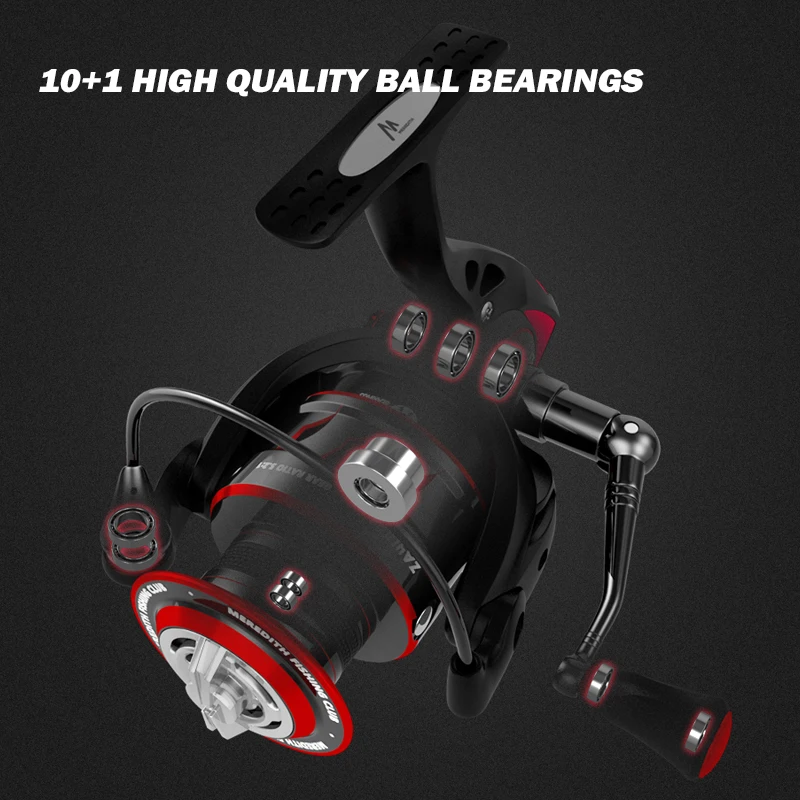 MEREDITH ZA Freshwater Fishing Reel Carbon Fiber Drag Spinning Reel Max Drag 11KG Reel Fishing Accessories 2000-4000 Series