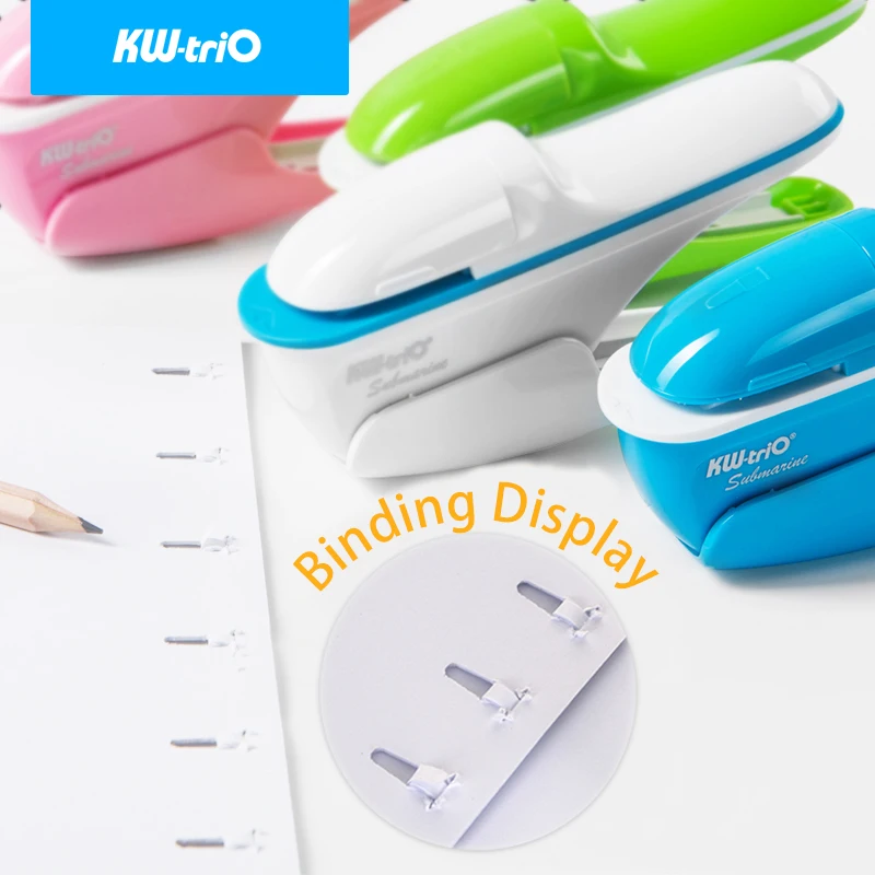 KW-triO Stapleless Stapler Safe Paper Stapling Portable Plastic Stapler Without Staples Bind 8 Sheets of Paper Office Supplies stapleless stapler