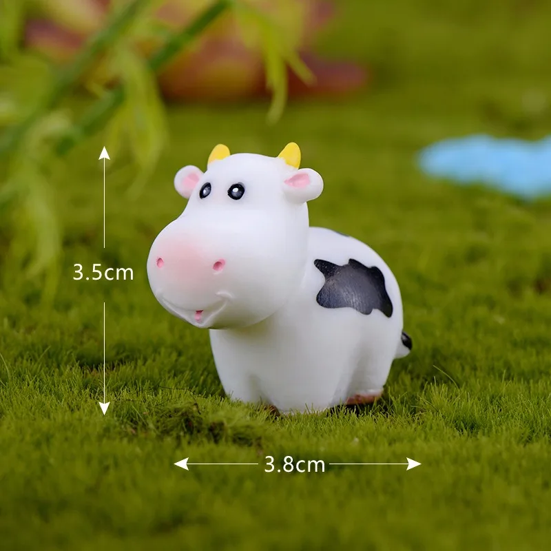 8 типов Kawaii статуэтка коровы садоводческий бонсай украшение мини сказочный сад