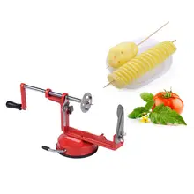 

Durable Potato Slicer Soft Handle Metal Multifunctional Efficient Spiral Potato Cutter for Daily Use