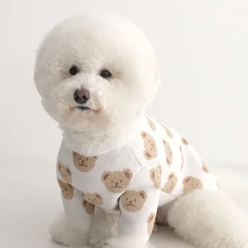 

Korean Style Dog Clothes Bear Print Dog Sweater Puppy Pet Clothing For Small Medium Dogs Chihuahua Pet Clothes Ropa Perro Pug