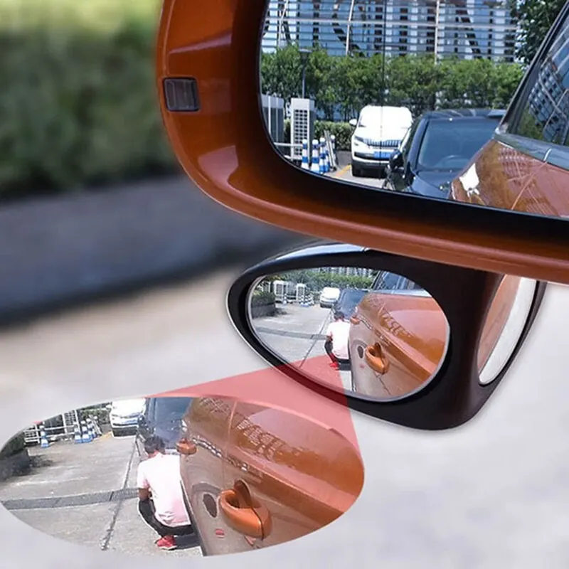 2 в 1 Автомобильное Зеркало для слепых зон вращающееся на 360 градусов Двойное