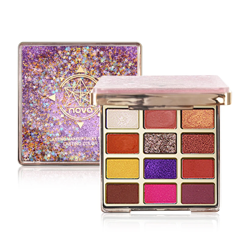 Shimmer Glitter Eye Shadow Powder Palette 12 color eye shadow plate Matte Eyeshadow Cosmetic Makeup - Цвет: A1