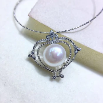 

925 Silver Pendant Base Settings Component Findings Female Parts for Oyster Edison Pearl Coral Jade Beads Stones