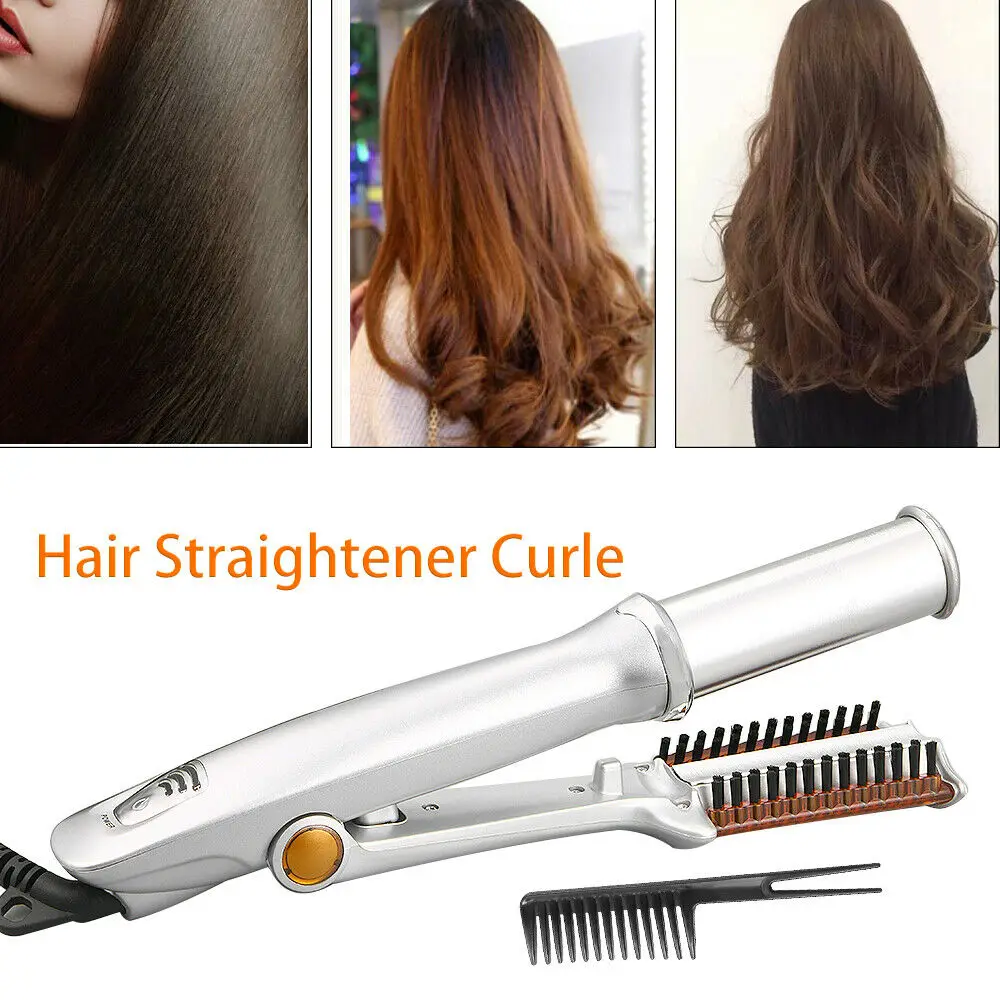Lonic Bigodino E Ferro Lisciante 2 In 1 Rotante Arricciacapelli Bacchetta Roller Hair Styling Curling Piastra Anti Crespo