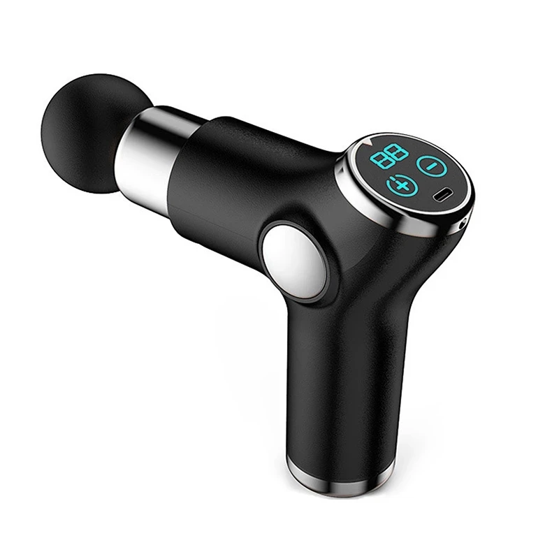US $23.58 Mini Portable Massage Gun Deep Vibration Muscle Relaxation USB Charge Whole Body Back Arm Gym Fitness Equipment Tool