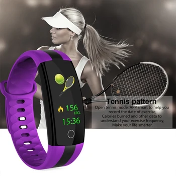 

Smart Wristband Waterproof USB Rechargeable Heart Rate Blood Pressure Sleep Monitor Message Call Vibration Reminder Calorie Coun