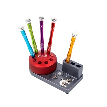 

601E Rotating Magnetic Screwdriver Shelf Double Bearing Strong Magnetic Adsorption Screwdriver Stand Holder Tools Storage Rack