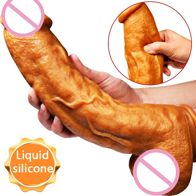 Soft Super Big Realistic Dildo with Balls Masturbation Stimulator Huge Anal Dildos Flexible Adult Sex Toys Suction Cup Big Dick 2