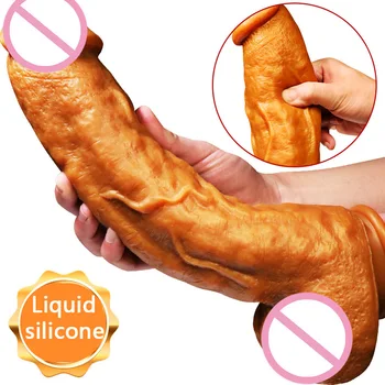 Soft Super Big Realistic Dildo with Balls Masturbation Stimulator Huge Anal Dildos Flexible Adult Sex Toys Suction Cup Big Dick