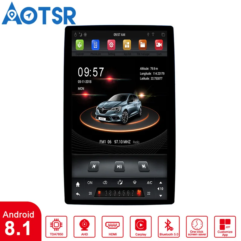 Android 8,1 PX6 Tesla Стиль Автомобильный мультимедийный плеер радио для Toyota/Nissan/Suzuki/автомобиль Lexus мультимедийный плеер видео gps