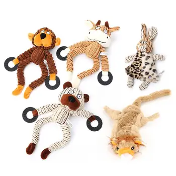

5Pcs Squeaky Dog Chew Toys for Boredom Small Medium Puppy Interaction Monkey