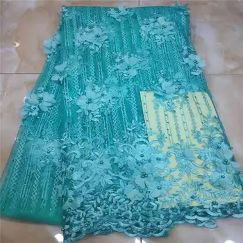 

African Lace Fabric Heavy Multi Color Sequin Design Latest Dress Net Lace Nigeria Embroidery French Lace Fabric X2129
