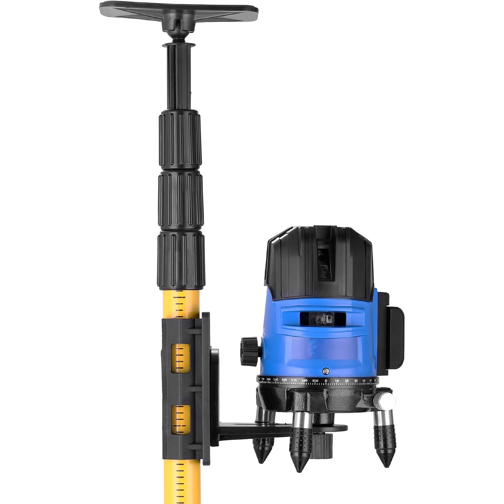 Laser Level Max 4.2m Height Adjustable Line Leveler Stand Bar Telescopic Pole Bracket 1/4''&5/8'' Thread Lift Extend Holder