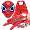 Superhero Figure LED Sound Light Spider Man Mask Shield Sword Toys Glove Launcher Spiderman Model Toy Kids Party Cosplay Props ► Photo 1/6