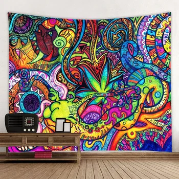 

Psychedelic Hippie Tapestry Bohemian Tapestry Tapestry Background Cloth Bedside Decoration Cloth Boho Decoration Home Decor