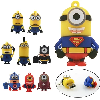 

Creative Minions Memory Stick Cute USB Flash Drive 2.0 64GB 32GB 128MB High Speed External Pendrive Storage Disk Kids Good Gift