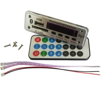 

Wireless Bluetooth 5.0 12V MP3 WMA Decoder Board Audio Lossless APE Module USB TF FM Radio Support Power-off Memory Playback