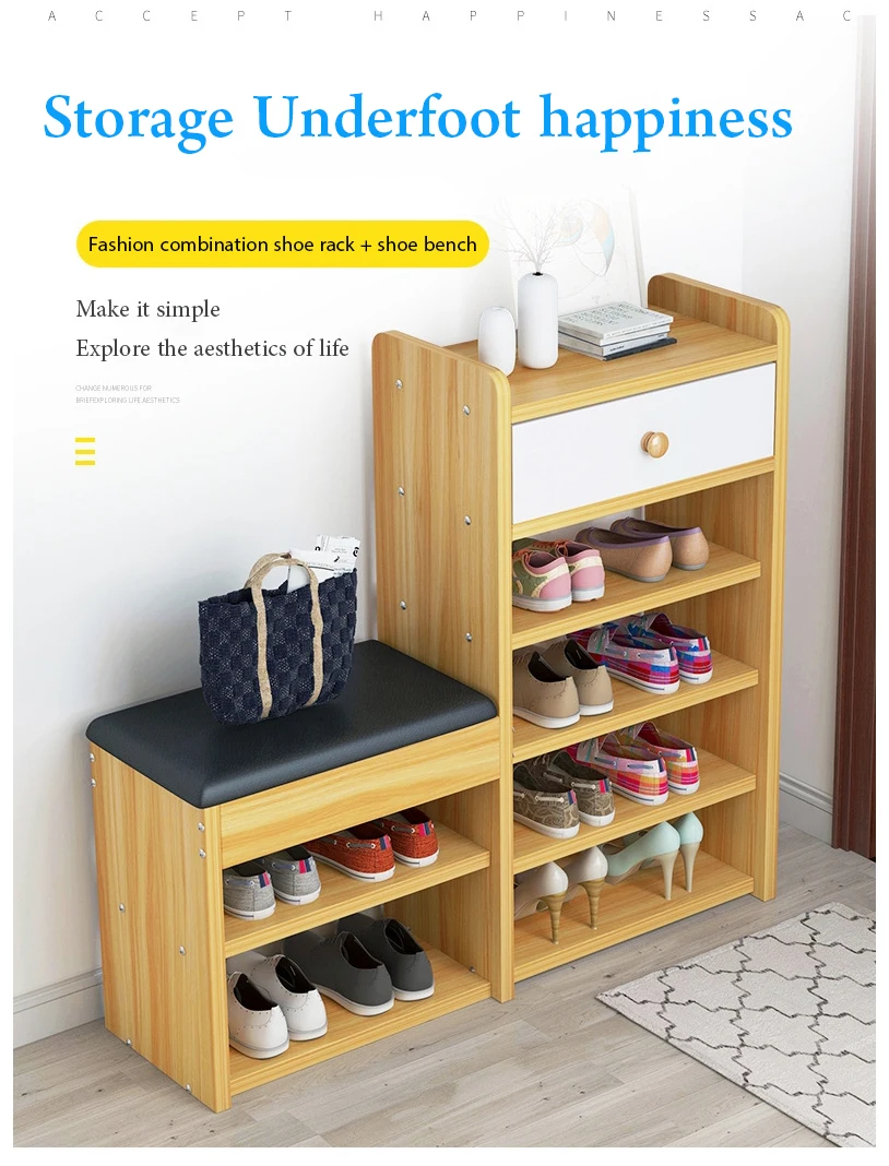 bench with shoe rack on Multi Layers Shoe Rack Wooden Stable Change Shoe Bench And Cabiner Set Morden Beautiful Mdf Shoe Shelf With Drawers For Home Shoe Cabinets Aliexpress