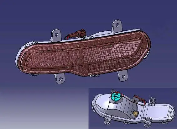 Right rear Противотуманный светильник в сборе для Great Wall VOLEEX C30 15-16 OEM: 4116500XJ37XA 4116600XJ37XA 4116300XJ37XA 4116400XJ37XA - Цвет: Right rear