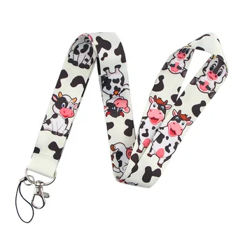 

Homegaga Cartoon Cow Print Lanyards For Keys Phone Stylish Spot ID Badge Student Card Holder Neck Strap Hang Rope Gifts D2405